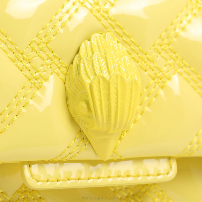 Kurt Geiger mujer londres mini kensington empapar 2LPR79 | bolsas amarillo